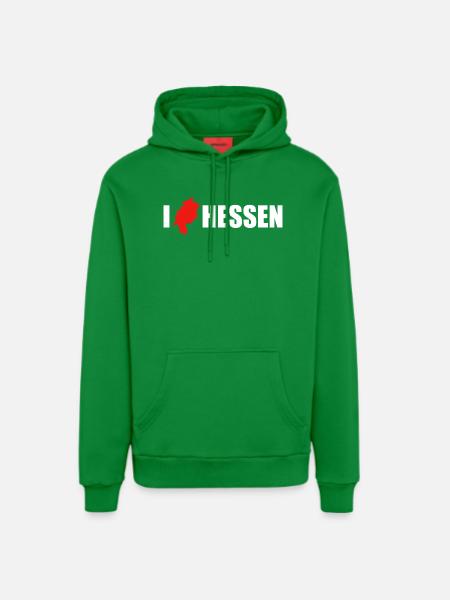 I Love Hessen - Organic Relaxed Hoodie Made in EU - City Green