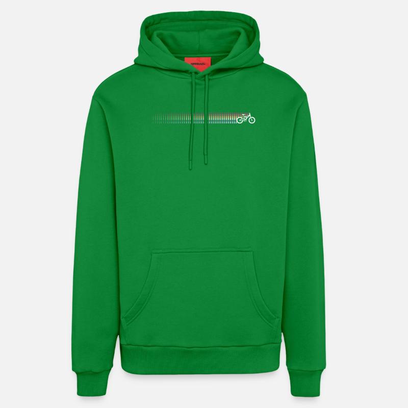 VTT Rétro - Sweat à capuche bio décontracté fabriqué en UE - City Green