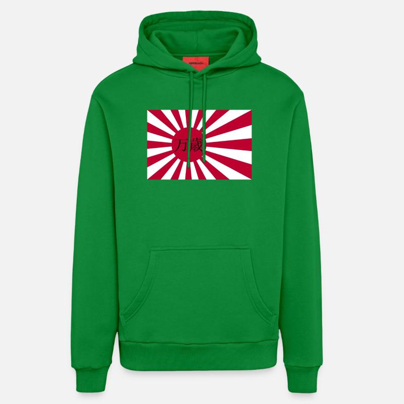 Drapeau japonais de la marine - Sweat à capuche bio décontracté fabriqué en UE - City Green