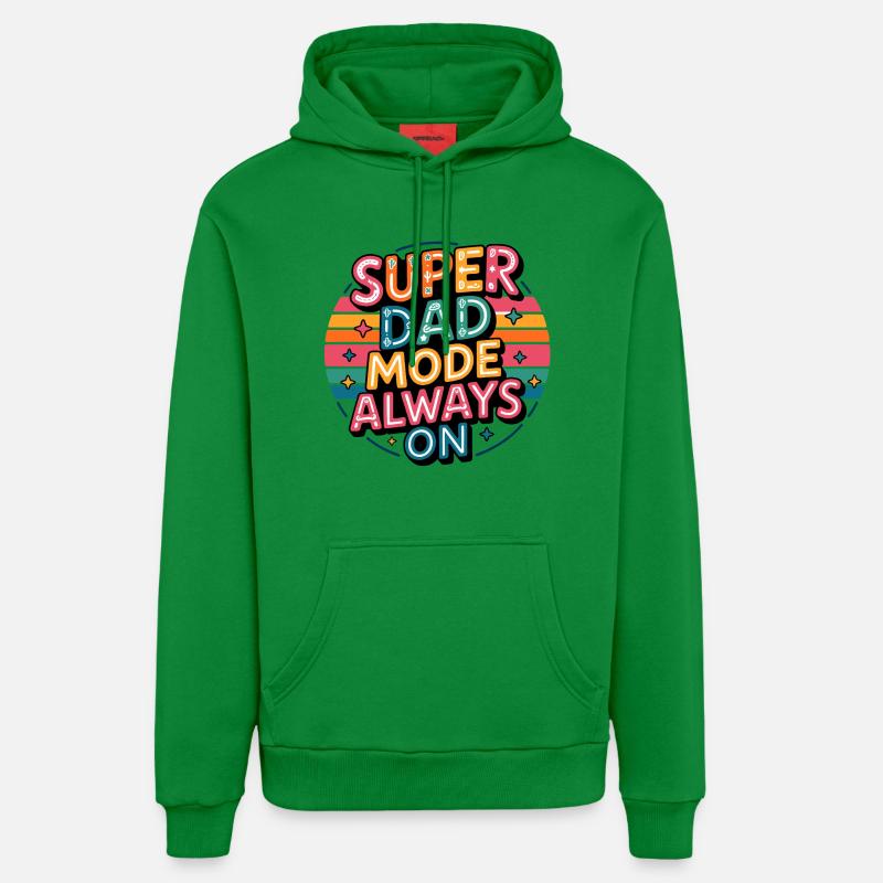 Mode Super Dad toujours activé - Sweat à capuche bio décontracté fabriqué en UE - City Green