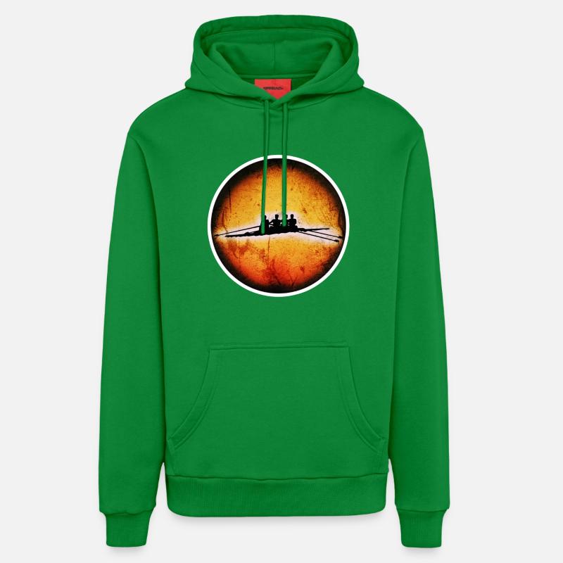 Rameurs à 4 hommes - Sweat à capuche bio décontracté fabriqué en UE - City Green