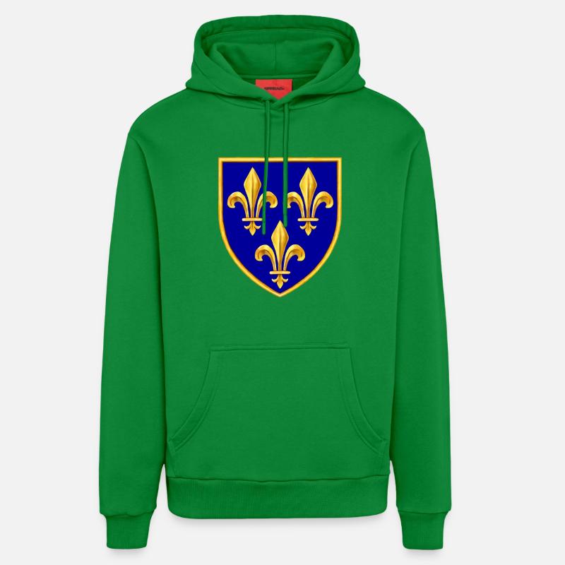fleurs de lys - Sweat à capuche bio décontracté fabriqué en UE - City Green