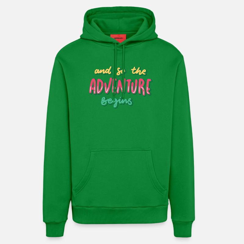 C’est parti pour que l’aventure commence - Sweat à capuche bio décontracté fabriqué en UE - City Green
