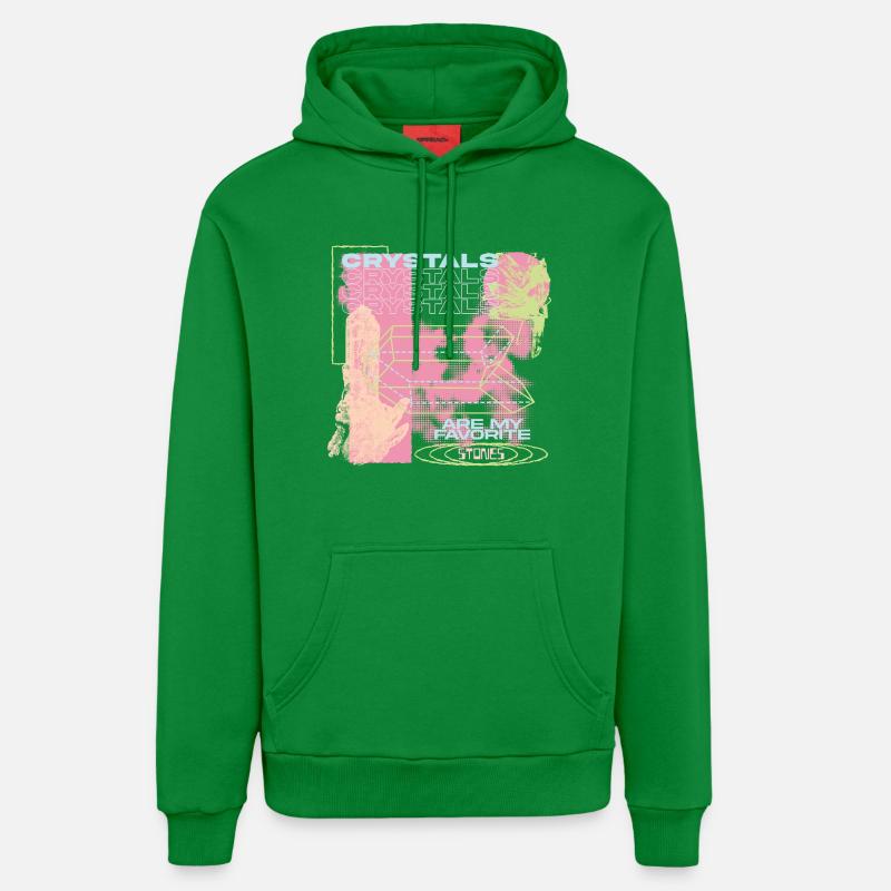 Les cristaux sont ma vibration préférée - Sweat à capuche bio décontracté fabriqué en UE - City Green