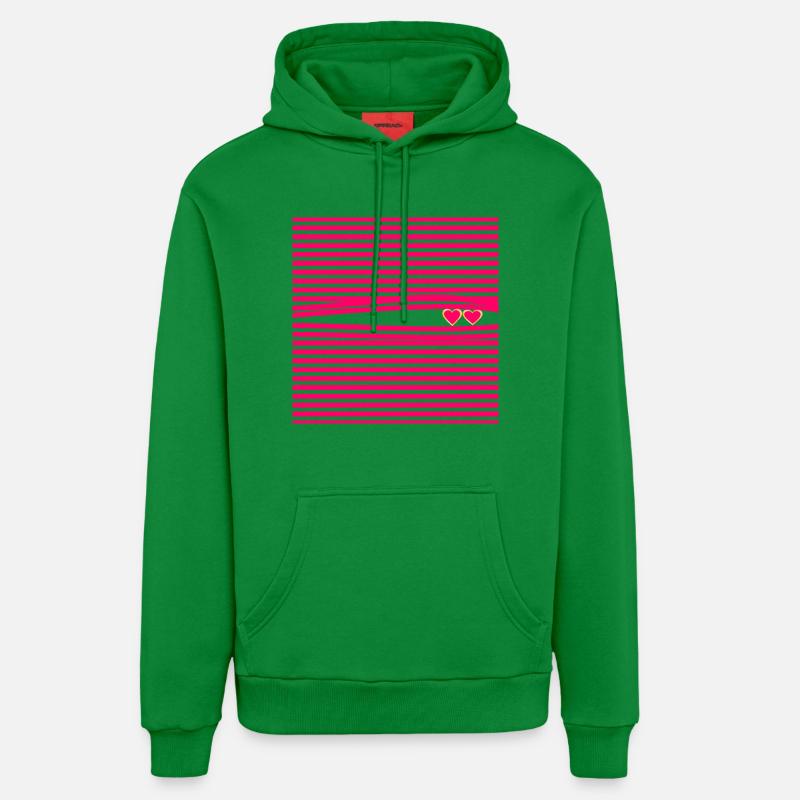 DÉCLARATION D’AMOUR RELATION CŒURS D’AMOUR - Sweat à capuche bio décontracté fabriqué en UE - City Green