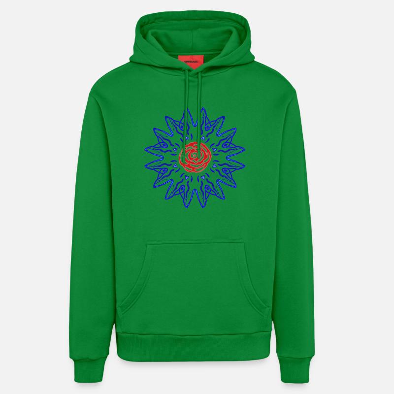Rose dans le soleil bleu - Sweat à capuche bio décontracté fabriqué en UE - City Green