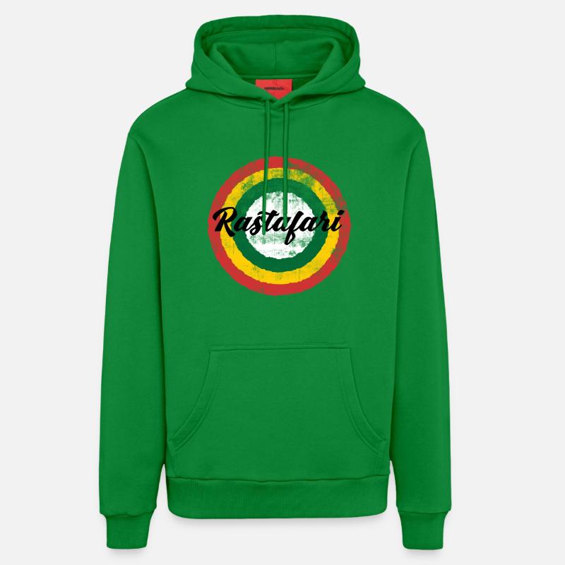 Conception de la roue chromatique rastafari - Sweat à capuche bio décontracté fabriqué en UE - City Green