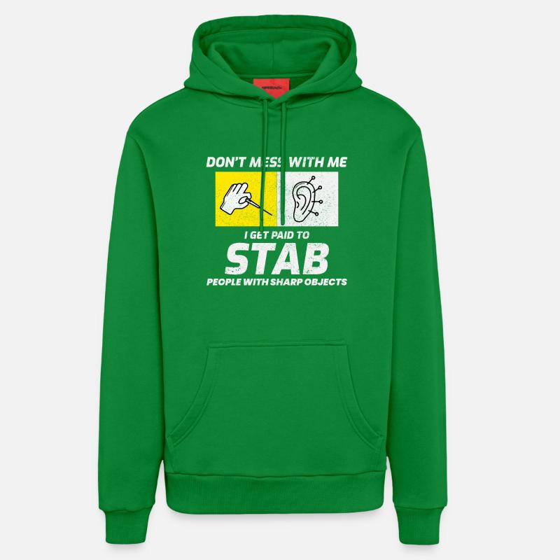 Licensed TCM Practitioner Expert Needling - Organic Relaxed Hoodie Made in EU - City Green