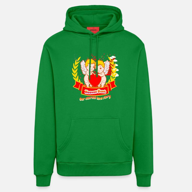 Heaven Sent - Notre histoire d’amour éternelle - Sweat à capuche bio décontracté fabriqué en UE - City Green