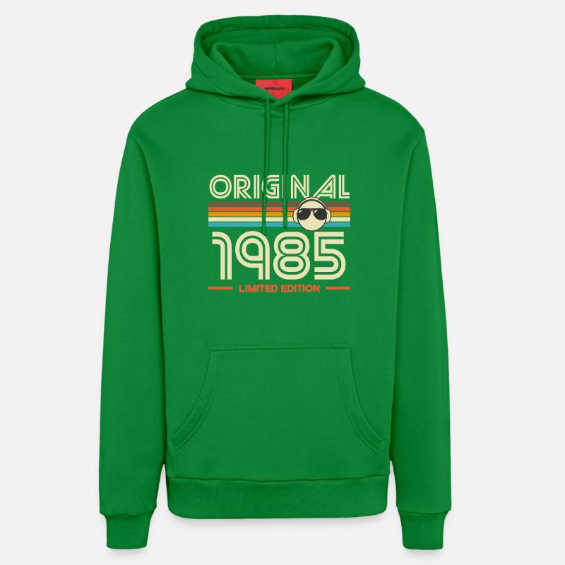 1985 Retro Edition - Sweat à capuche bio décontracté fabriqué en UE - City Green