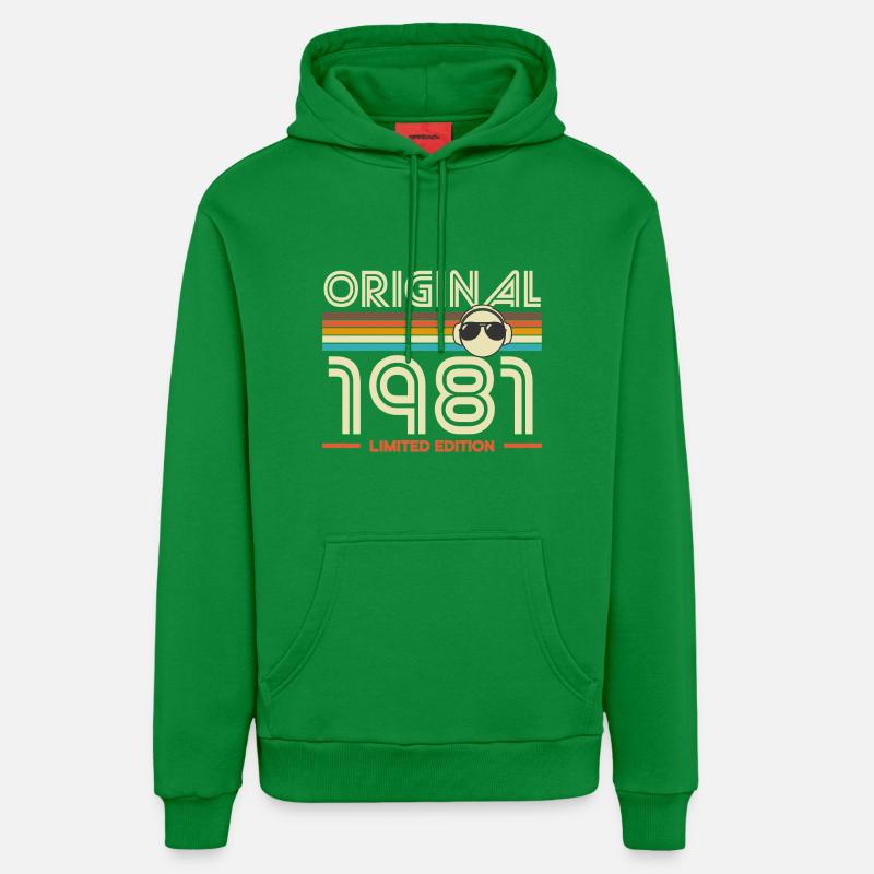 Original 1981 Édition Limitée - Sweat à capuche bio décontracté fabriqué en UE - City Green