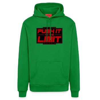Push It To The Limit - Organic Relaxed Hoodie Made in EU - City Green - Vorne