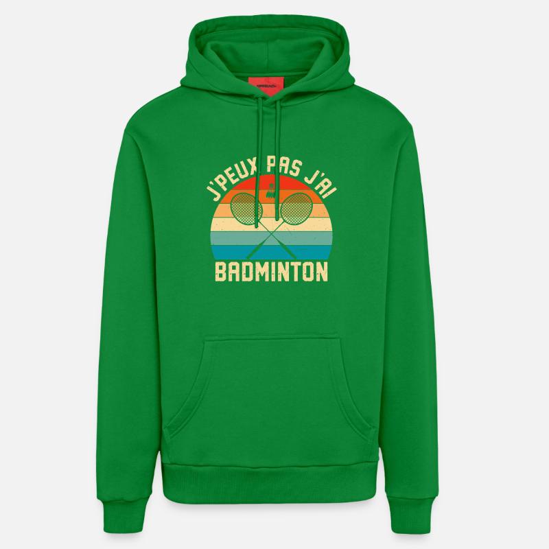 j'peux pas j'ai badminton  - Sweat à capuche bio décontracté fabriqué en UE - City Green
