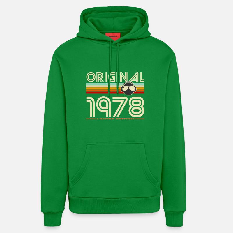 Originale 1978 Retro Casque - Sweat à capuche bio décontracté fabriqué en UE - City Green