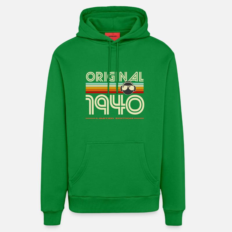 Original 1940 Retro édition - Sweat à capuche bio décontracté fabriqué en UE - City Green