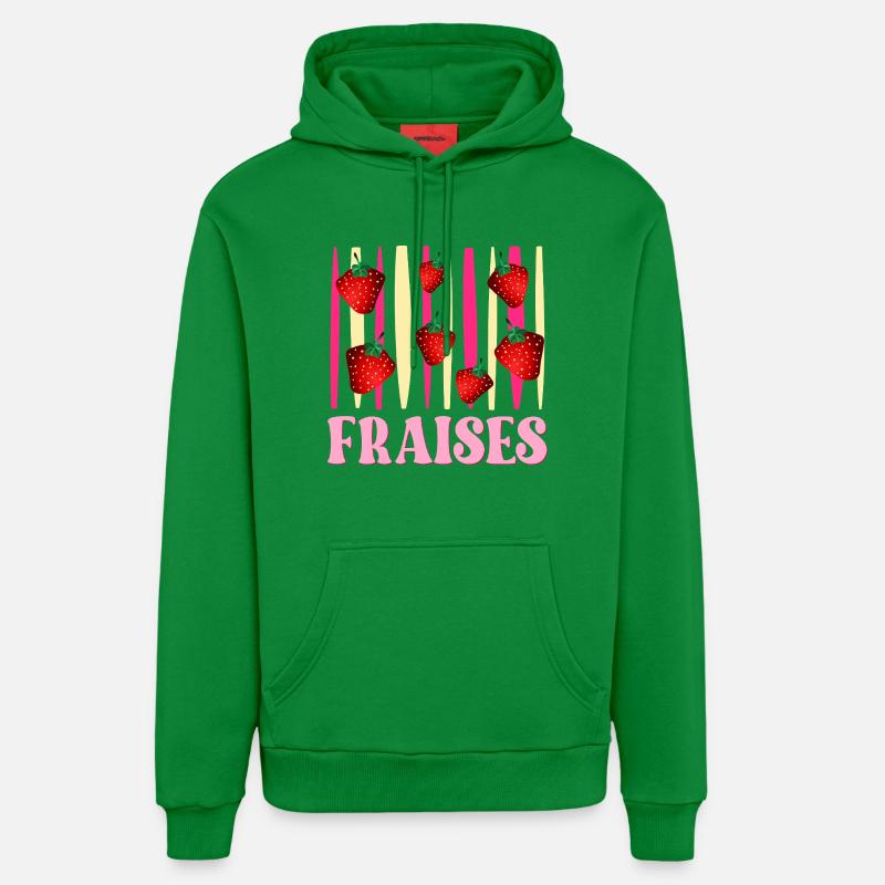 Fraises - Sweat à capuche bio décontracté fabriqué en UE - City Green