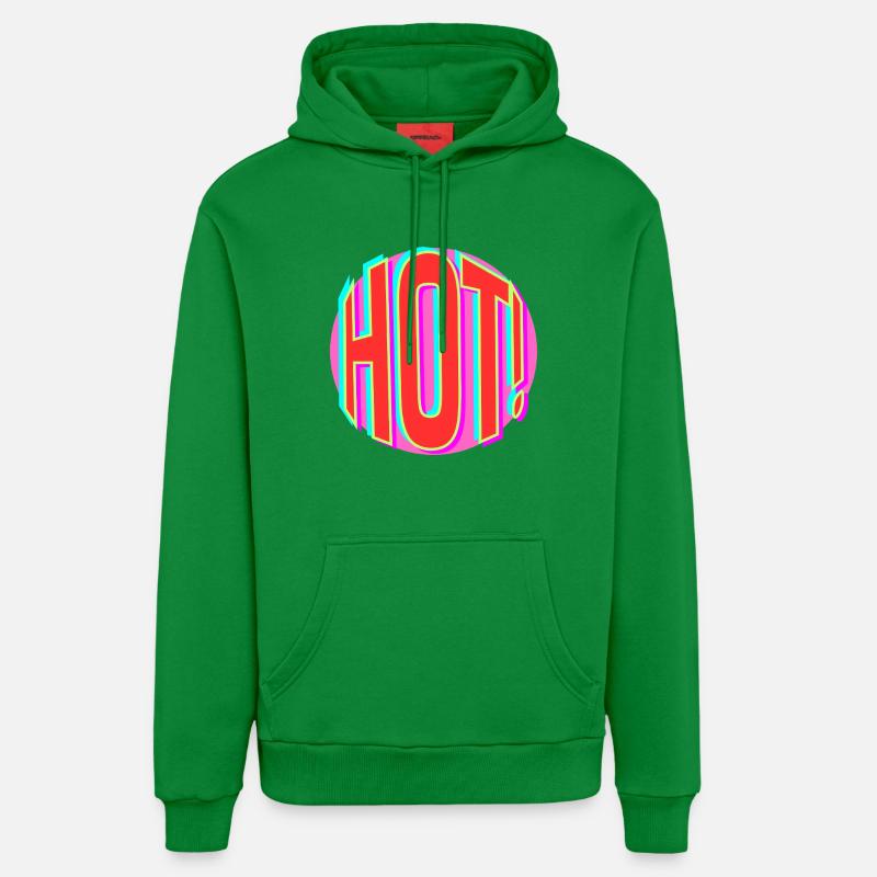 Lettrage rétro néon chaud - Sweat à capuche bio décontracté fabriqué en UE - City Green