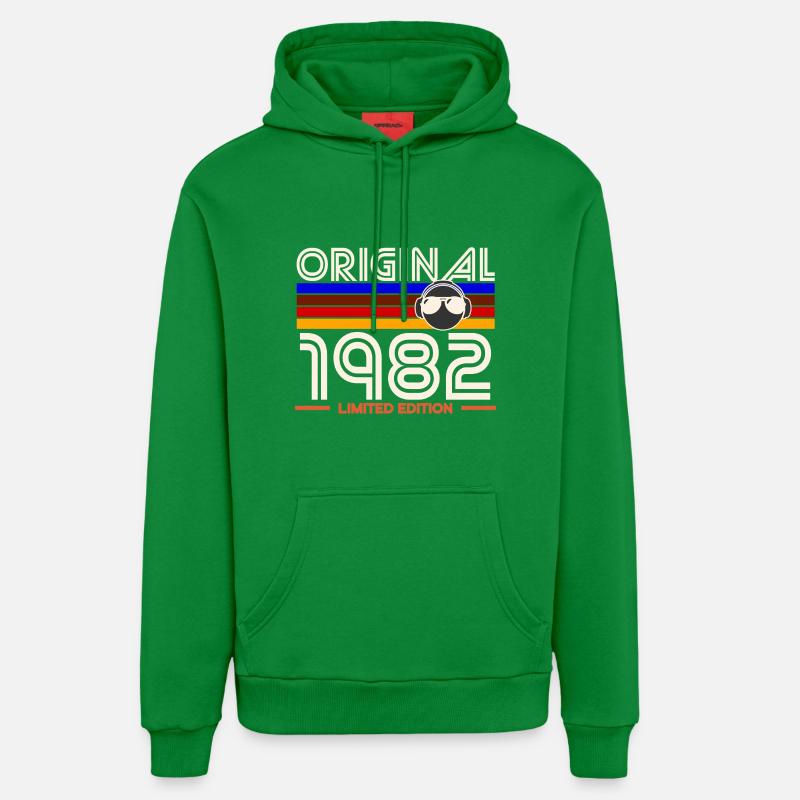 Original 1982 Édition Limitée - Sweat à capuche bio décontracté fabriqué en UE - City Green