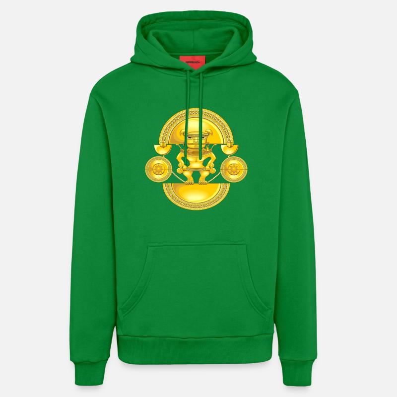 Le chaman doré - Sweat à capuche bio décontracté fabriqué en UE - City Green