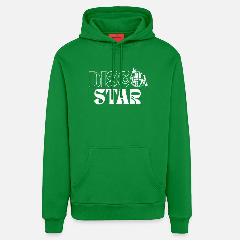 Motif d’étoiles disco rétro - Sweat à capuche bio décontracté fabriqué en UE - City Green