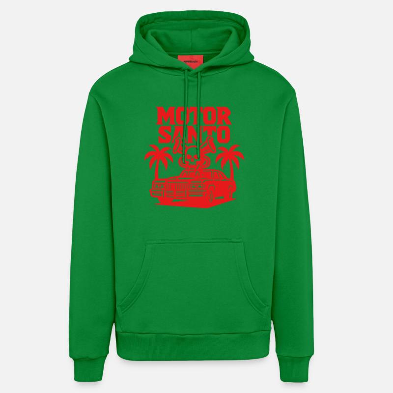 Conception du crâne de Motorsanto - Sweat à capuche bio décontracté fabriqué en UE - City Green