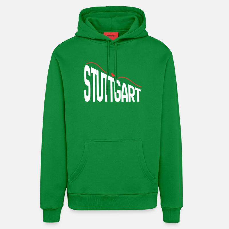 Stuttgart - Sweat à capuche bio décontracté fabriqué en UE - City Green