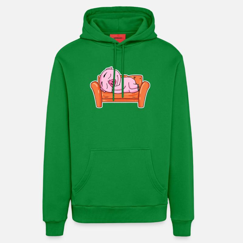 Cochon NIedlich sommeil sommeil - Sweat à capuche bio décontracté fabriqué en UE - City Green