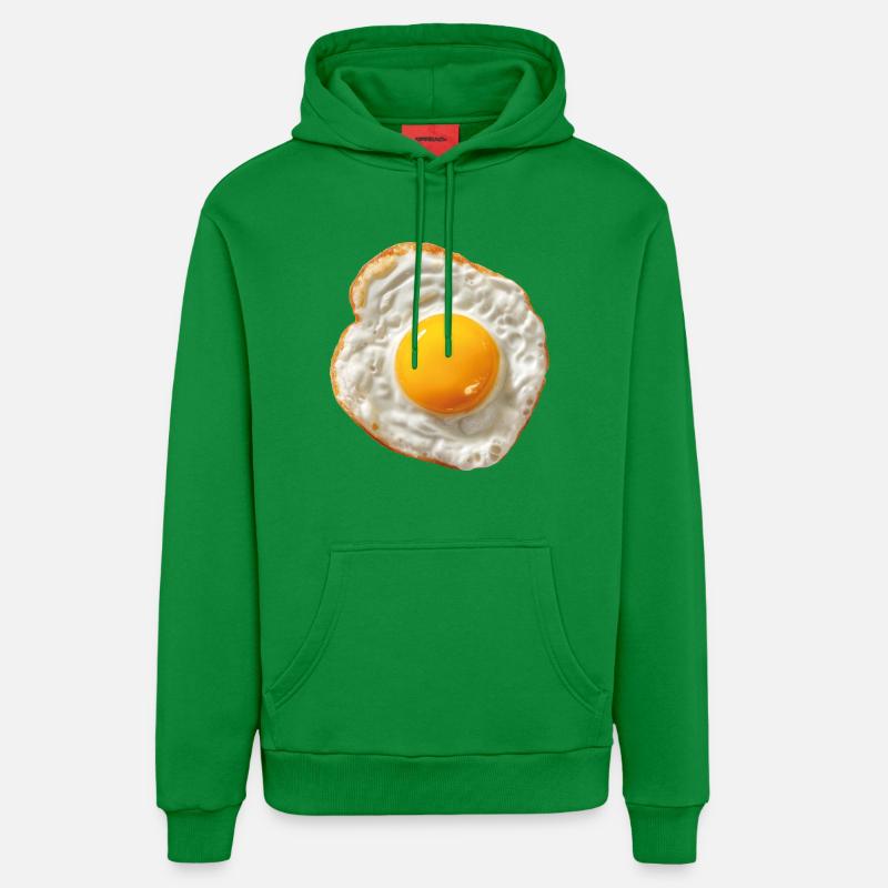 œuf au plat - Sweat à capuche bio décontracté fabriqué en UE - City Green