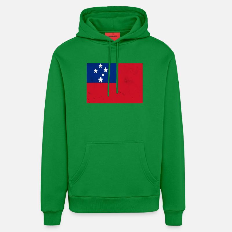 Drapeau des Samoa - Sweat à capuche bio décontracté fabriqué en UE - City Green