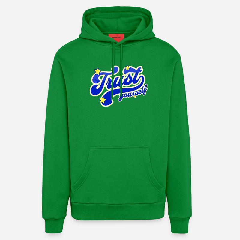 Confiance en soi Script Étoilé - Sweat à capuche bio décontracté fabriqué en UE - City Green