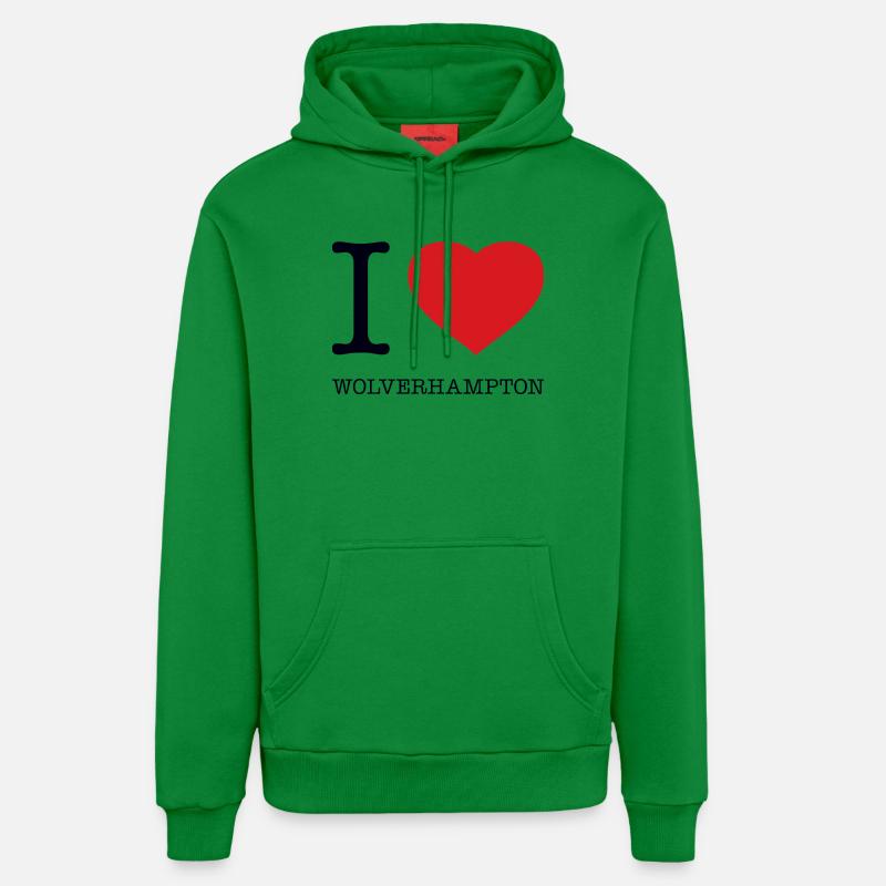 J’ADORE WOLVERHAMPTON - Sweat à capuche bio décontracté fabriqué en UE - City Green