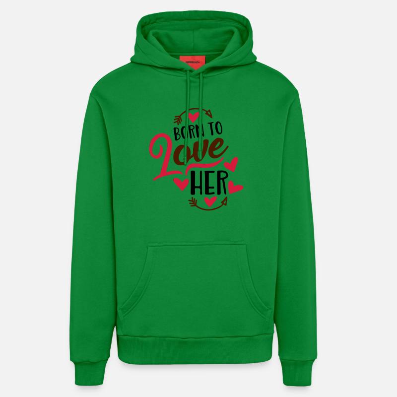 amour - Sweat à capuche bio décontracté fabriqué en UE - City Green