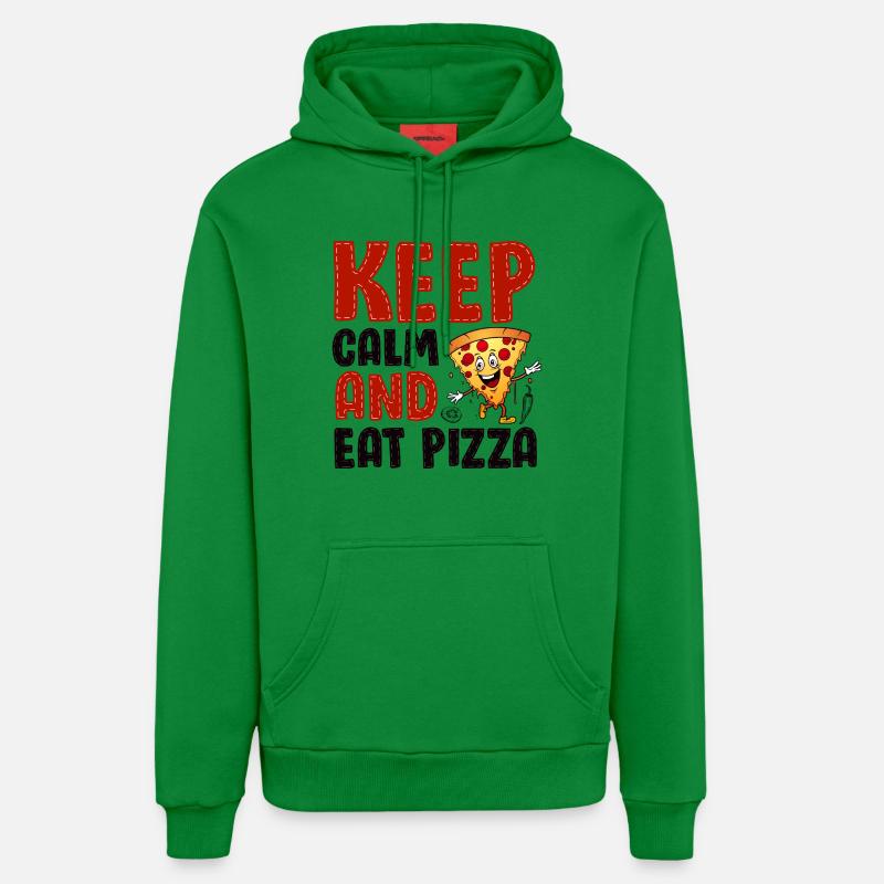 illustration ludique de cuisine de pizza - Sweat à capuche bio décontracté fabriqué en UE - City Green