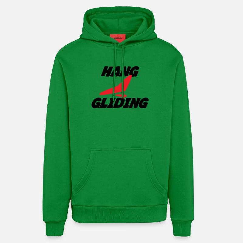 Insigne Hang Gliding Centered Wing - Sweat à capuche bio décontracté fabriqué en UE - City Green