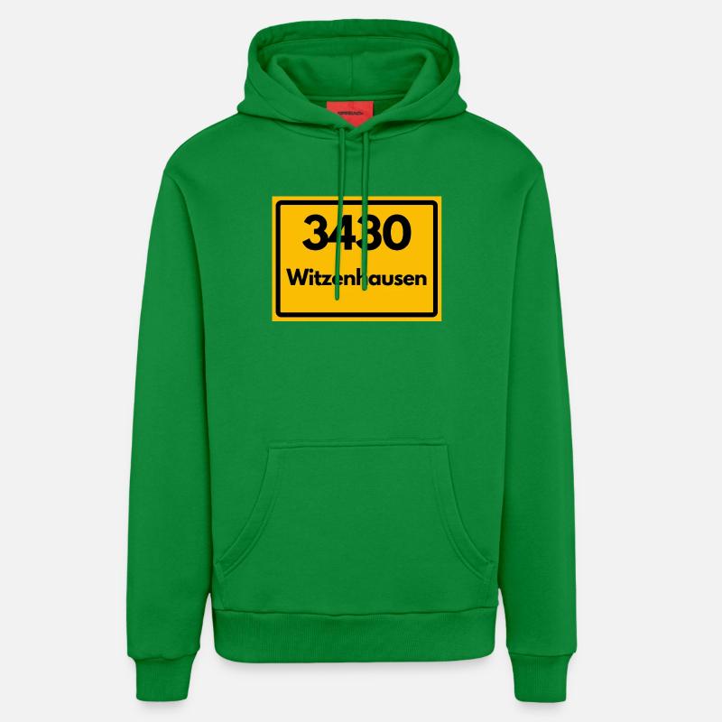 ANCIEN CODE POSTAL RÉTRO 3430 WITZENHAUSEN - Sweat à capuche bio décontracté fabriqué en UE - City Green