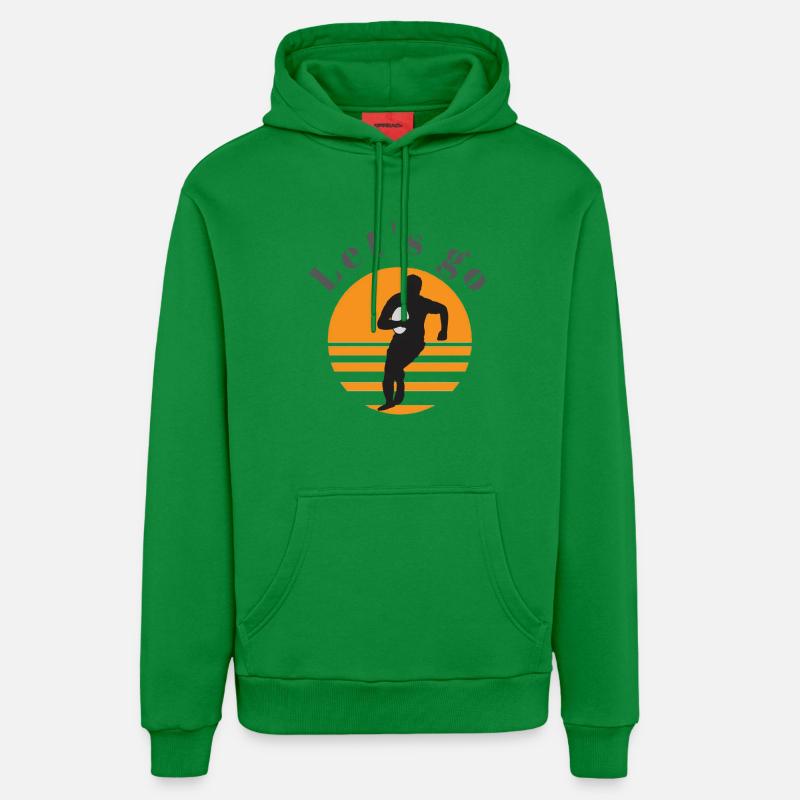 rugby - Organic Relaxed Hoodie Made in EU - City Green