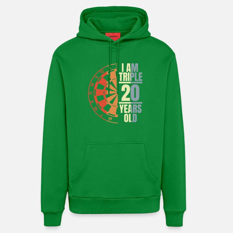 Fléchettes Papi - Sweat à capuche bio décontracté fabriqué en UE - City Green