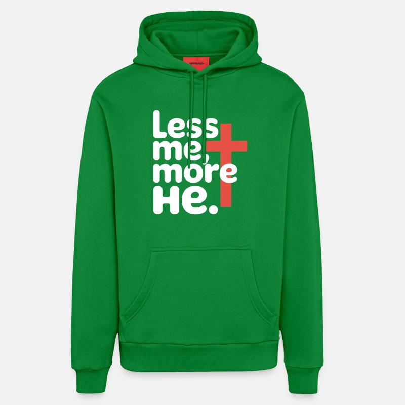 Moins moi plus Il Foi chrétienne - Sweat à capuche bio décontracté fabriqué en UE - City Green