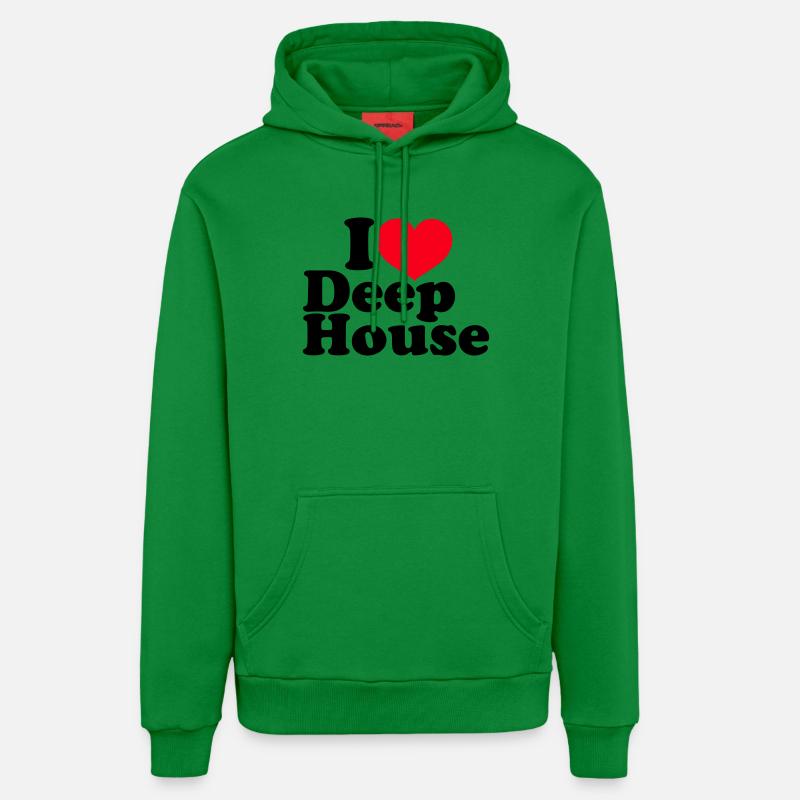 J’adore le deep house - Sweat à capuche bio décontracté fabriqué en UE - City Green