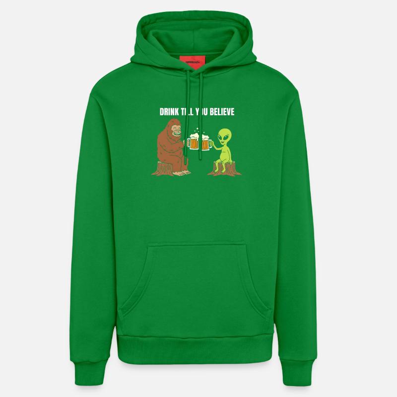Toast à Bigfoot et Alien - Sweat à capuche bio décontracté fabriqué en UE - City Green