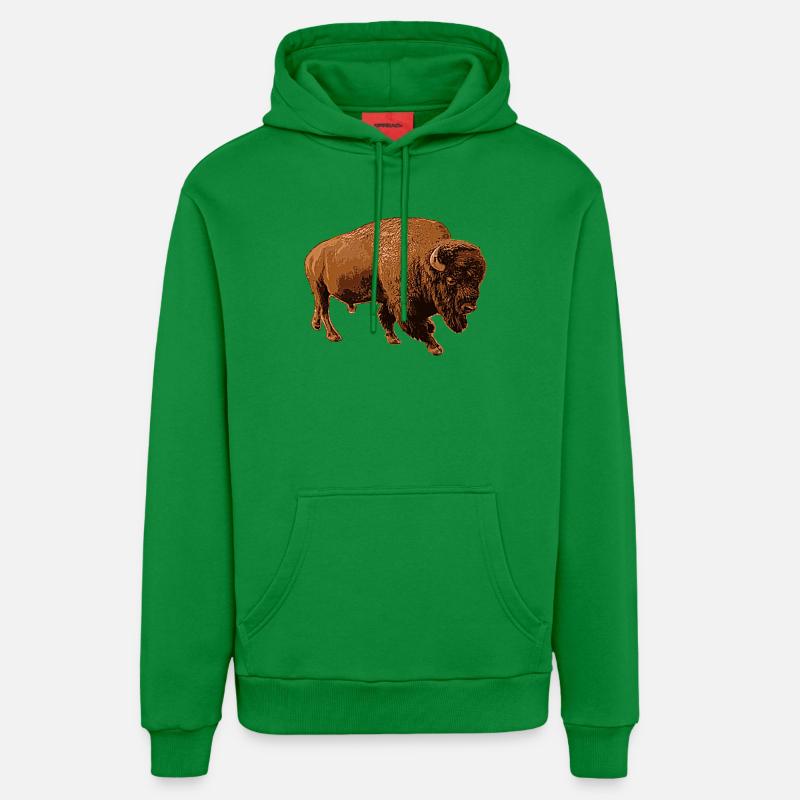 Bison - Sweat à capuche bio décontracté fabriqué en UE - City Green