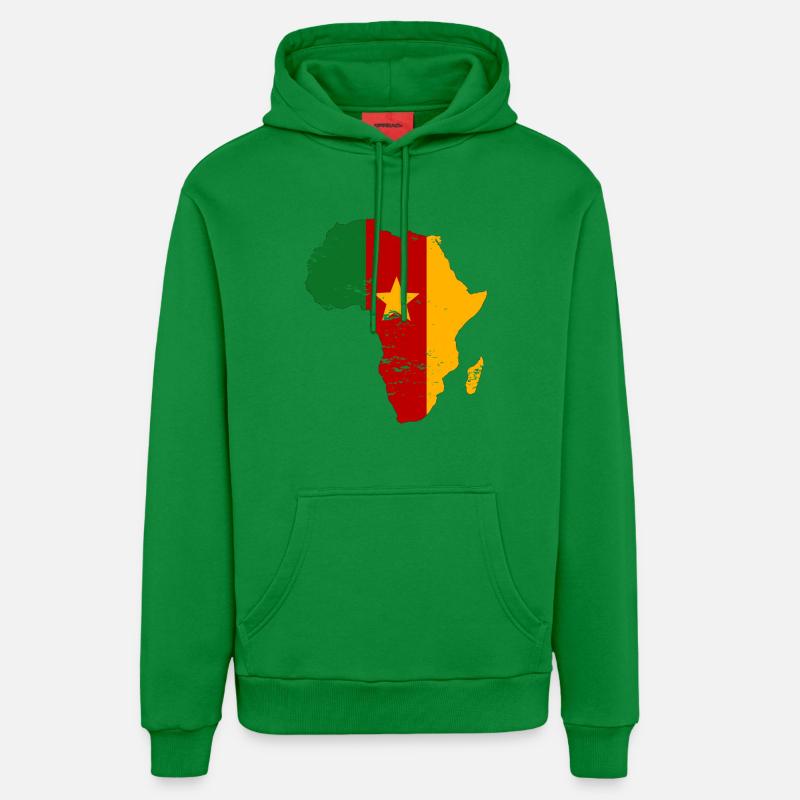 Drapeau du Sénégal Afrique utilisé - Sweat à capuche bio décontracté fabriqué en UE - City Green