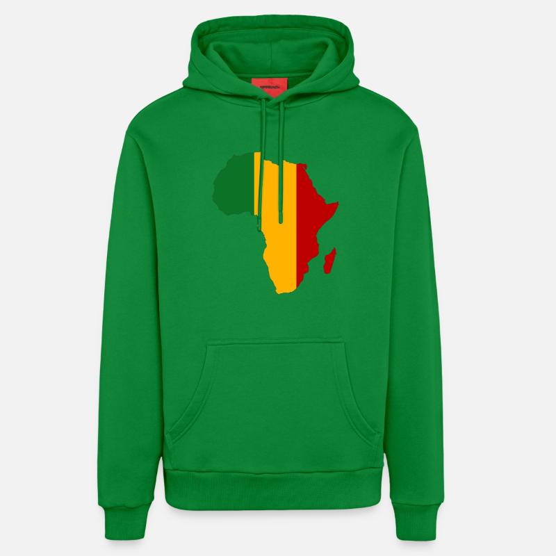Mali Drapeau Afrique - Sweat à capuche bio décontracté fabriqué en UE - City Green