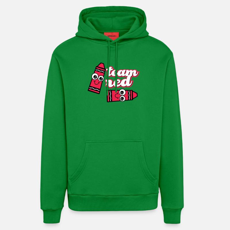 Crayons Joyeux de l’équipe rouge - Sweat à capuche bio décontracté fabriqué en UE - City Green