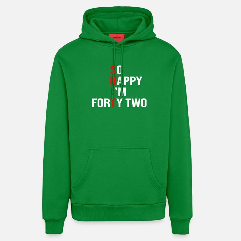 Tellement heureux d’avoir quarante-deux ans - Sweat à capuche bio décontracté fabriqué en UE - City Green