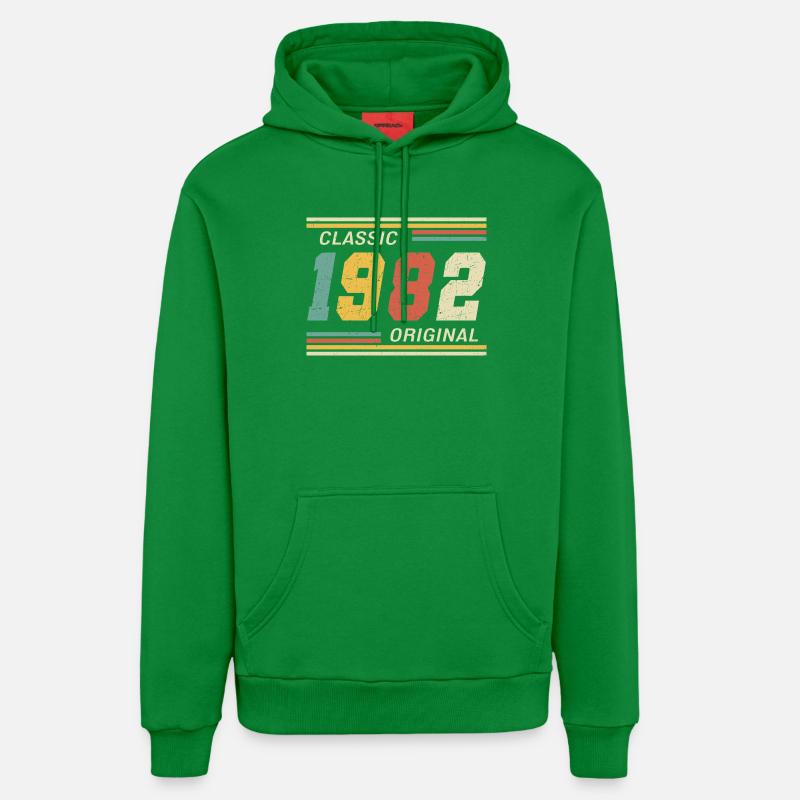 Classique 1982 original 1982 - Sweat à capuche bio décontracté fabriqué en UE - City Green