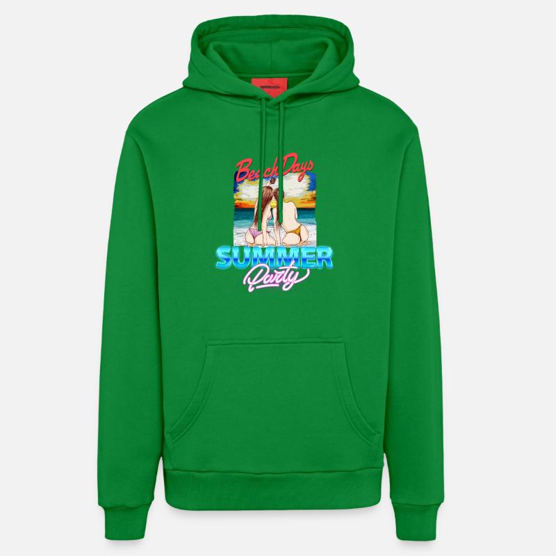 Journées à la plage - Sweat à capuche bio décontracté fabriqué en UE - City Green