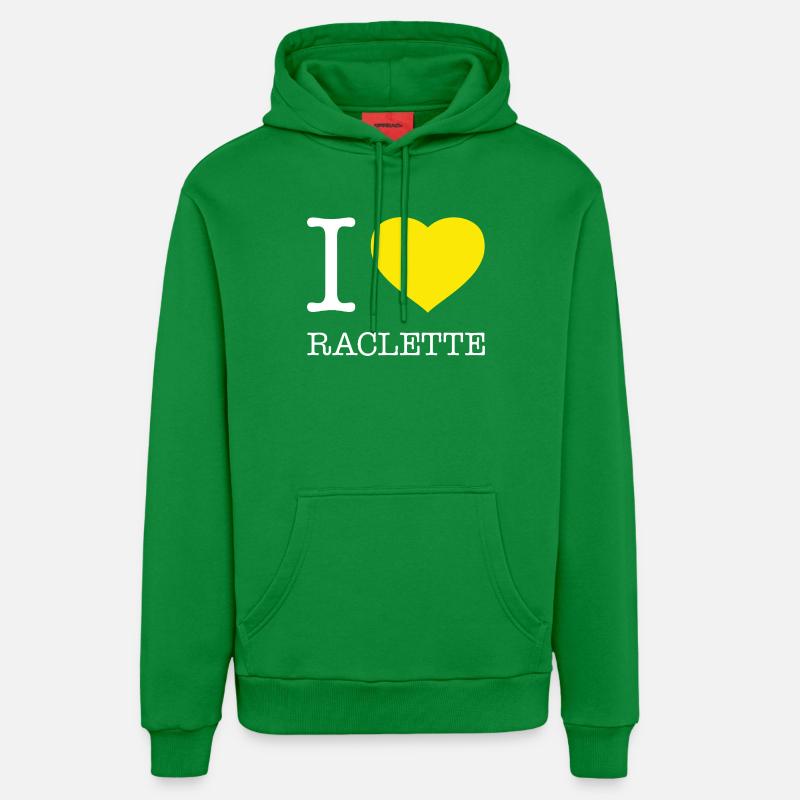 J’ADORE LA RACLETTE - Sweat à capuche bio décontracté fabriqué en UE - City Green