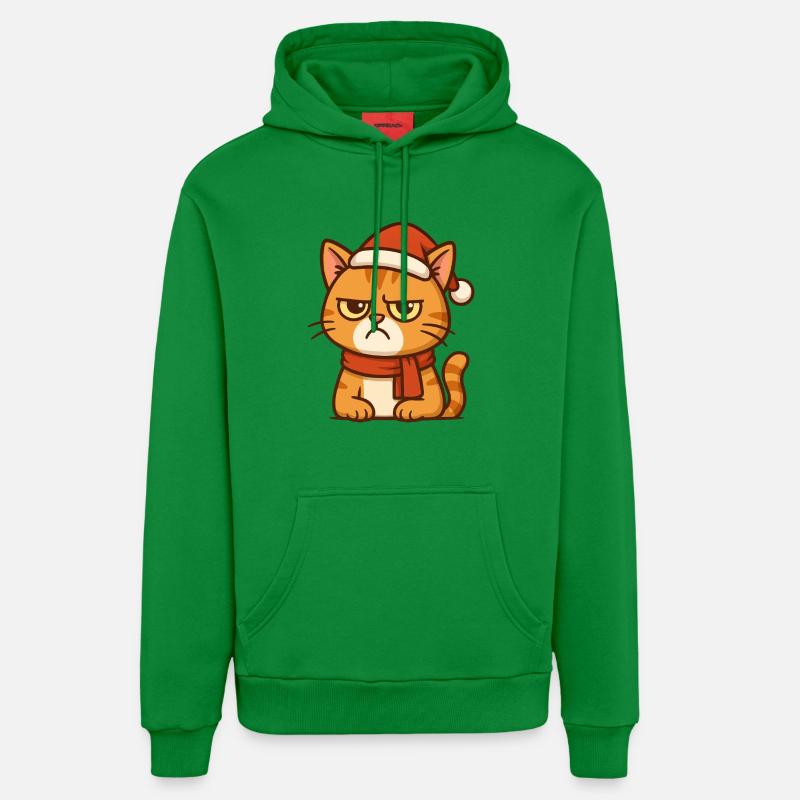 Grummiger Weihnachtskater - Sweat à capuche bio décontracté fabriqué en UE - City Green