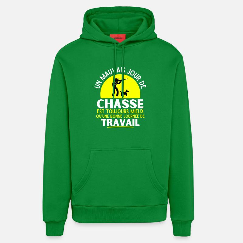chasse, chasseur, fan de chasse - Sweat à capuche bio décontracté fabriqué en UE - City Green